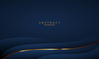 dark blue luxury premium background and gold line.