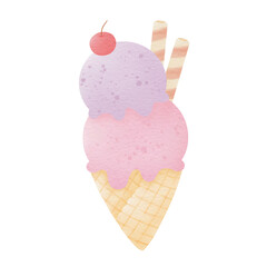 Ice cream  watercolor