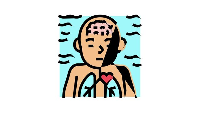 diving reflex color icon animation