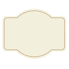 Vintage picture frame label shape