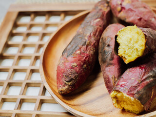 winter snack roasted sweet potato