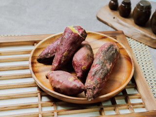 winter snack roasted sweet potato