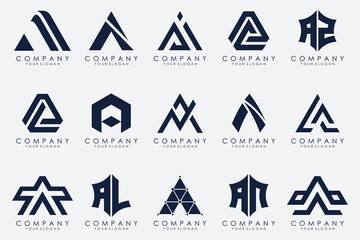 Letter A logo icon design template.