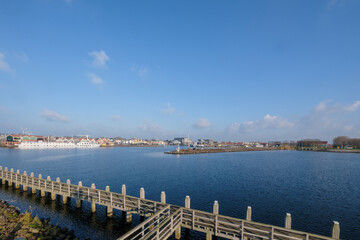 Fototapeta na wymiar Port of former Island Urk, Flevoland province, The Netherlands
