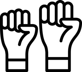 Obraz premium Protest Vector Icon Design Illustration