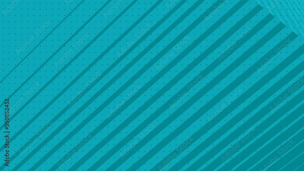 Leinwandbilder Infinite digital seamless loop animation of simple geometric shapes. Modern concept background. 3d rendering. 4K, Ultra HD resolution