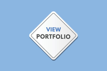 view portfolio text Button. view portfolio Sign Icon Label Sticker Web Buttons
