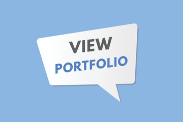 view portfolio text Button. view portfolio Sign Icon Label Sticker Web Buttons
