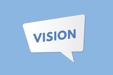 vision text Button. vision Sign Icon Label Sticker Web Buttons
