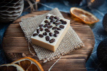 Hand made natural soap in festive box