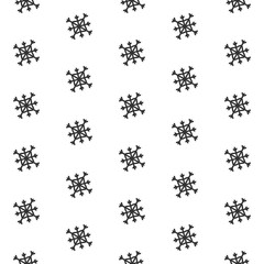 Snowflake Pattern - Snowflake vector pattern. Each snowflake is grouped individually