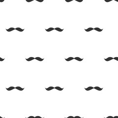 Seamless pattern with Santa Claus mustache for Christmas design