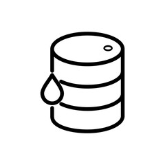 Oil barrel icon vector logo design template