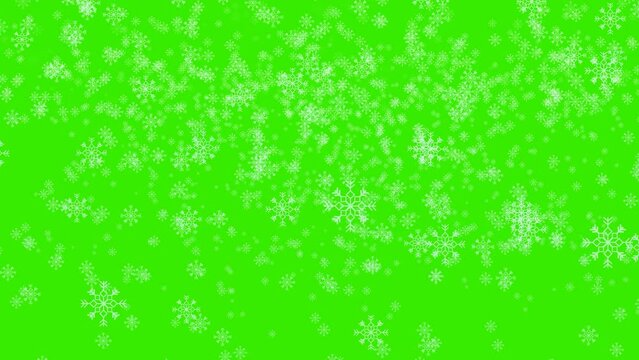 snowflake christmast season desember 4k animation