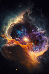 Abstract cosmos, space nebula as a background or wallpaper
