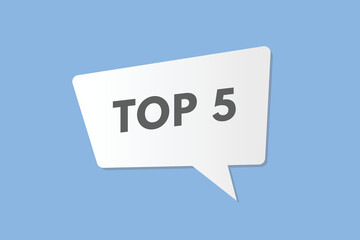 top 5 text Button. top 5 Sign Icon Label Sticker Web Buttons
