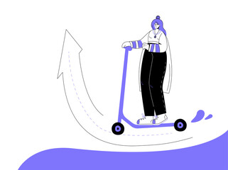 Fototapeta premium Personal goal - colorful flat design style illustration