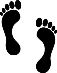Vector graphics of black footprints