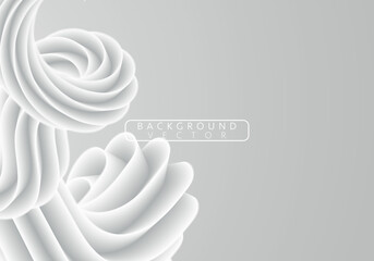 Abstract white and light gray wave modern soft luxury background with smooth and clean vector