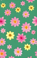 Fototapeta na wymiar Seamless vintage pattern with flowers
