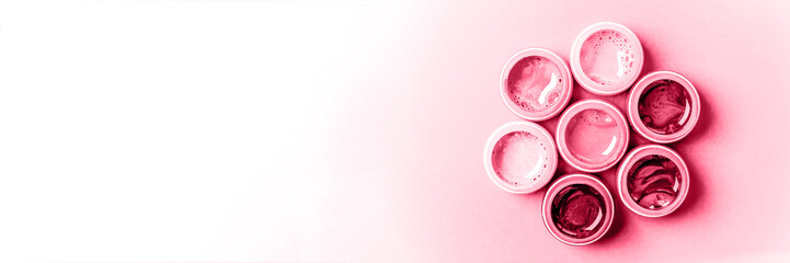 Trendy color 2023. Via magenta color background