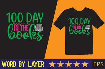 100 day of school t shirt vector design
