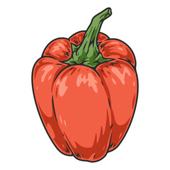 Sweet paprika vintage colorful label