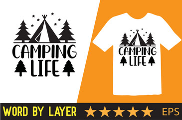 Camping t shirt vector design