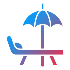 Beach Umbrella Icon Style