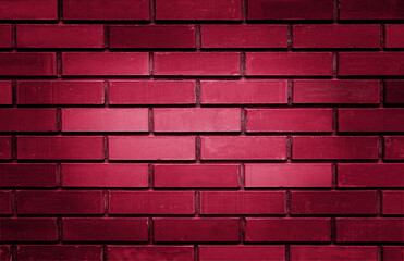 Fototapeta na wymiar red brick backgroung wallpaper. Viva Magenta color background