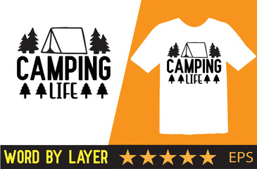 Camping t shirt vector design