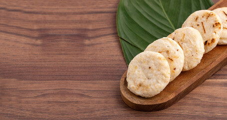 Small and round arepas - traditional Colombian food