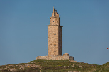 Fototapeta na wymiar Torre de Hercules en A Coruña