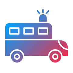 Prison Bus Icon Style