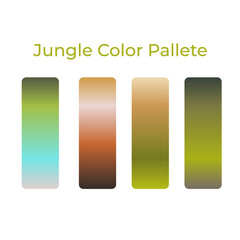 Four Jungle Theme Colors Palette For Designer