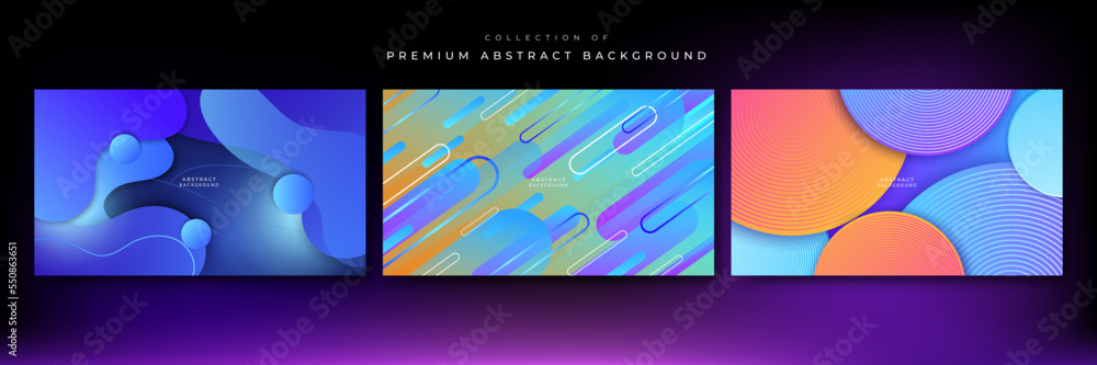 Wall mural modern abstract background template with colourful geometric and wavy shapes. vector illustration ab