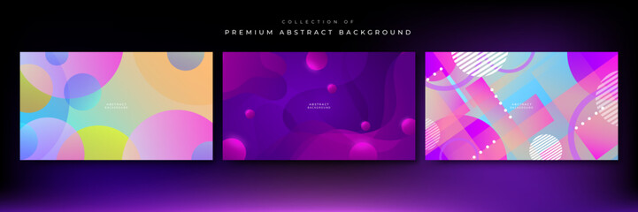 Modern abstract background template with colourful geometric and wavy shapes. Vector illustration abstract graphic design banner pattern presentation background wallpaper web template.