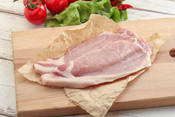 Raw pork steak for grill