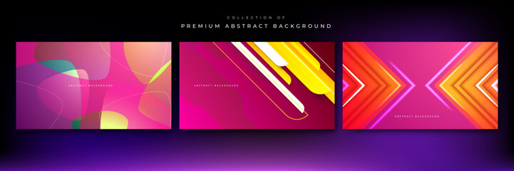 Modern colorful template background with gradient color. Design with liquid shape, circle, geometric, wavy shape, light and halftone. Vector illustration.