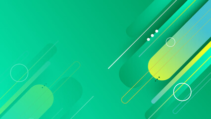 Abstract geometric diagonal background green gradient with light and shadow decoration