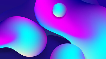 abstract 3d technology particles fluid liquid mesh background with blue and pink gradient color. Vector illustration graphic design banner pattern presentation background wallpaper web template.