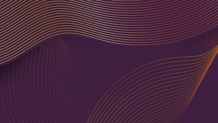 Dark purple abstract wave line background