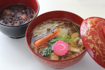 お雑煮とあんこ餅