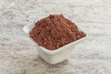 Natural organic cocoa powder for culinary