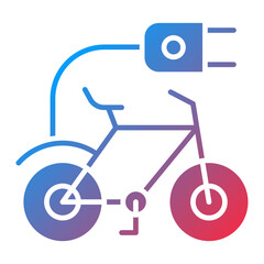 Electric Bicycle Icon Style