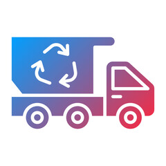 Fototapeta na wymiar Recycling Truck Icon Style