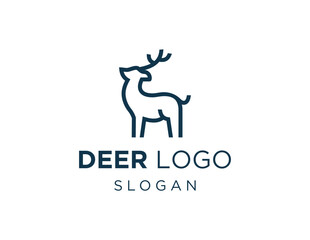 Logo design about Deer on a white background. created using the CorelDraw application.