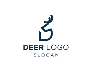 Logo design about Deer on a white background. created using the CorelDraw application.