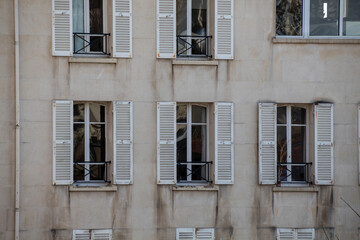 old windows in the building