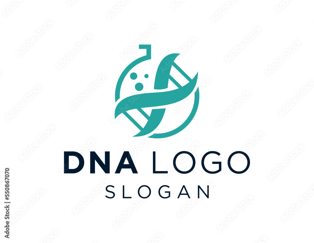 Poster logo design about dna on a white background. created using the coreldraw application.